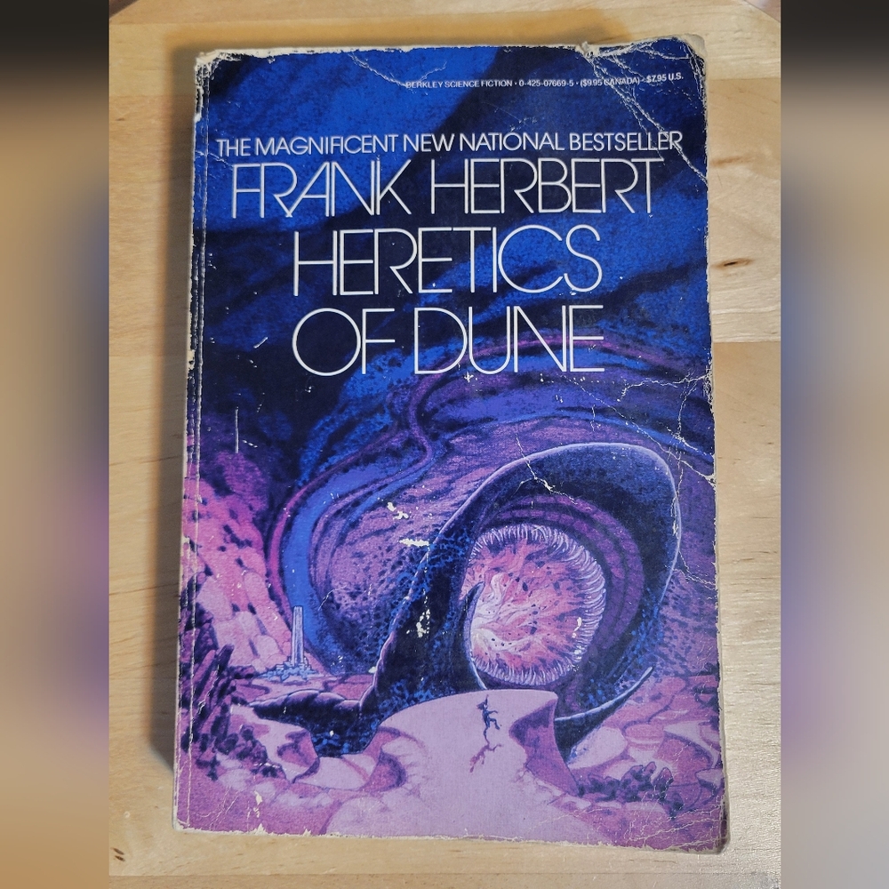 VTG Frank Herbert Heretics of Dune, Berkley Trade Paperback 1985 Fair Condition